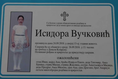 SAHRANJENA MALA ISIDORA (12): ZABOLEĆE vas duša kada vidite uz koje reči i sa čime su je SPUSTILI U ZEMLJU!