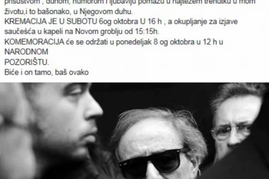 VANJA EJDUS: Hvala svima na izrazima saučešća, BIĆE ON I TAMO, BAŠ OVAKO