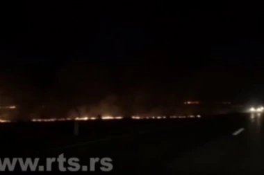 Veliki požar kod Požarevca - GORE HEKTARI NJIVA!
