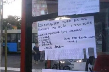 "Iznajmljujem muža za sve što žene ne mogu same": Hit oglas osvanuo na govornici u Novom Sadu