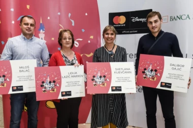 Proglašeni pobednici nagradne igre "Banca Intesa i Mastercard vas vode u Disneyland® Paris na proslavu 90 godina Mickey Mouse magije"