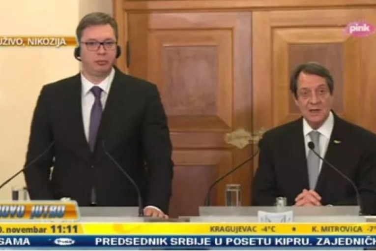 Vučić: Srpski narod nikada neće zaboraviti podršku Kipra u Interpolu!