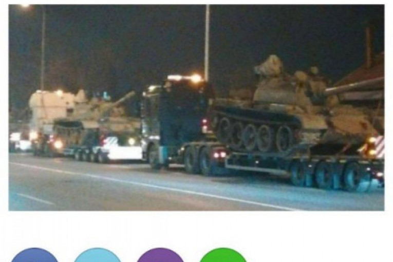 (FOTO) Apsolutni hit! Albanci stali uz Đilasove tajkune, pa izmislili TENKOVE na ulicama tokom protesta!