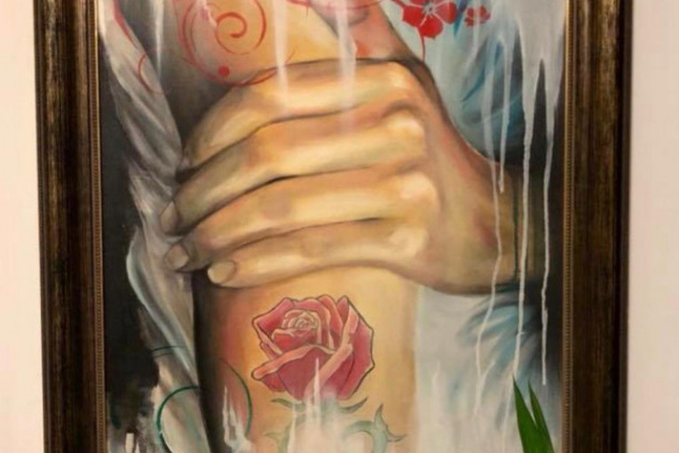 Slika koju je Damir uradiuo za Aleksandra Kolarova