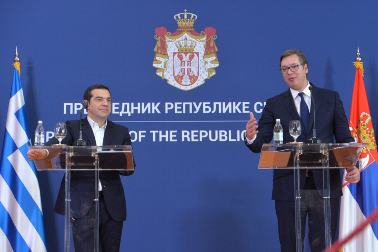 (FOTO) Vučić i Cipras složni: Srbi i Grci su veliki prijatelji, uvek ćemo se podržavati!