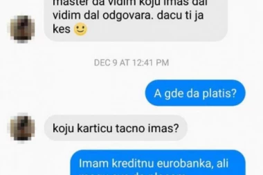 (FOTO) OVAKO SU VARALI LJUDE NA FEJSBUKU! Otkriven sadržaj poruka kojima su obmanjivali ljude i zgrtali novac!