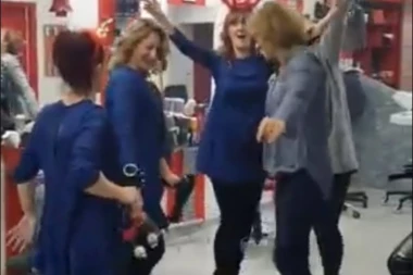 (VIDEO) OBJASNILE KAKO SE RADI: Počela je pesma "Vozi me na Pale...",  a onda su frizerke sa sve mušterijama poskakale i uradile OVO!
