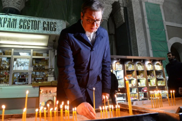 PREDSEDNIK VUČIĆ SUTRA U HRAMU SVETOG SAVE POVODOM GODIŠNJICE UBISTVA OLIVERA IVANOVIĆA