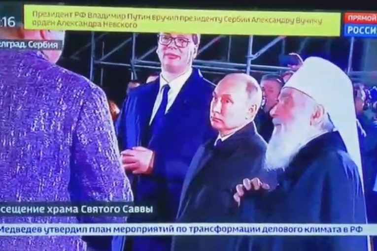 Veliko interesovanje ruskih medija: "Raša 24" direktno prenosila Putinovu posetu Hramu Svetog Save