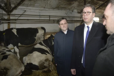 Vučić posetio porodicu Maksimović u Banatskom Novom Selu: Dočekan tradicionalno uz pogaču i so