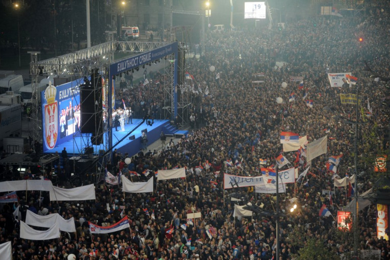 Najveći skup posle 5. oktobra: Evo šta kaže policija koliko je ljudi bilo na mitingu u centru Beograda