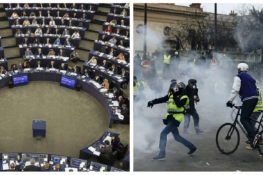 Policija sprečila Žute prsluke da upadnu u Evropski parlament u Strazburu