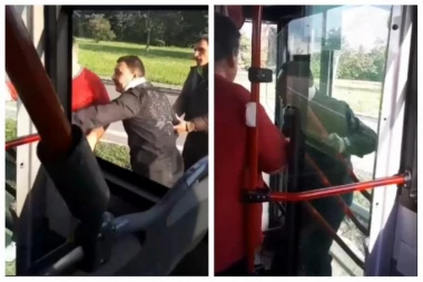 (VIDEO) Van kontrole! Razulareni putnik napao vozača: Jeziv incident na liniji 611