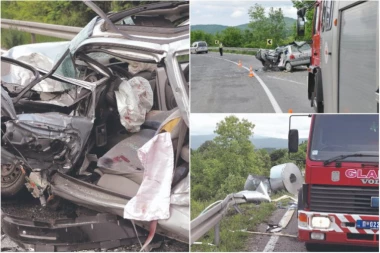 Ubila ga rolna lima teška 9 tona! Očevici šokirani bizarnom nesrećom na putu Kraljevo-Kragujevac: Vozač renoa nije imao šanse, strašno!