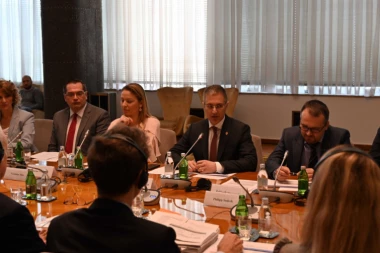 (FOTO) Stefanović sa predstavnicima Međunarodnog tela za borbu protiv pranja novca