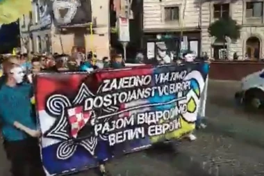 (VIDEO) Užas u Lavovu! Ukrajinci i Hrvati u zajedničkom maršu protiv Srba