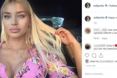 ŠOKIRALA PROSTAKLUKOM! Sofija Milošević se pljuvala sa pratiocima na Instagramu: Ku*vo razvlačili su te po ulazima!