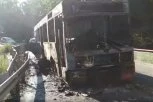 GORI AUTOBUS NA AUTO-PUTU U BEOGRADU! Na terenu 8 vatrogasaca!