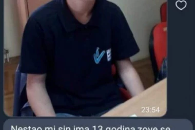 Nestao dečak (13)! Ukoliko saznate bilo šta obavestite porodicu