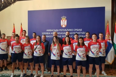 Prijem za softbol reprezentaciju u ambasadi u Budimpešti