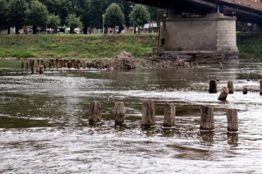 (FOTO) OVO SE RETKO VIĐA: Iz Velike Morave kod Požarevca isplivao most iz vremena Turaka?!