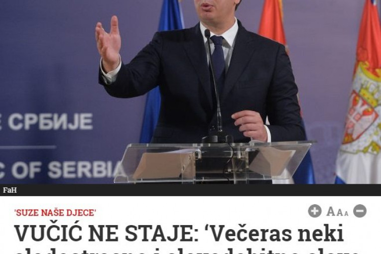 BAŠ NEMAJU MERU: Reagovalo hrvatsko ministarstvo spoljnih i evropskih poslova na izjavu srpskog predsednika