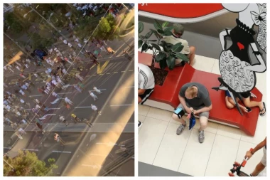 (VIDEO) Ispalio ih za medalju: Dok demonstranti šetaju Beogradom, Đilas šopinguje u Solunu