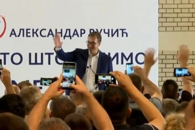 (VIDEO) VUČIĆ U MEDVEĐI O OPOZICIJI: Hoćete prelaznu vladu - prelazite vi šta hoćete, ali vladu će da izabere narod!