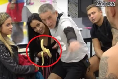 (VIDEO) ZNA POSAO: Pogledajte kako je Nataša Radan nabila sebi celu bananu do grkljana!