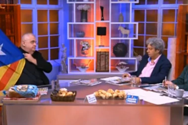 Haos u TV studiju! Čanak raširio zastavu Katalonije, Marić: Nemoj da mi širiš anti-srpsku politiku