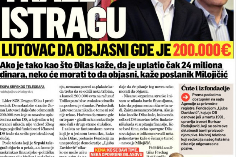 Srpski telegraf 26. oktobra