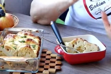 (VIDEO) Ovo još niste probali! Pohovani karfiol sa belim lukom i pavlakom u rerni
