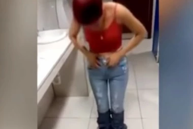 (VIDEO) GDE SI POŠLA S 9 PARI NA SEBI?! Devojka uhvaćena u krađi, terali je da se skida do gaća!