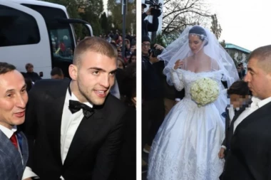 Gužva ispred Hrama, a ON je jedina javna ličnost koja se pojavio na crkvenom venčanju!