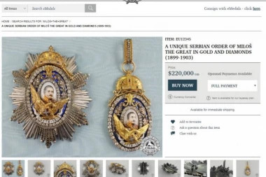 (FOTO) Hrvati prodaju neprocenjivo srpsko blago! Orden i zvezdu Miloša Velikog nude za 220.000 dolara