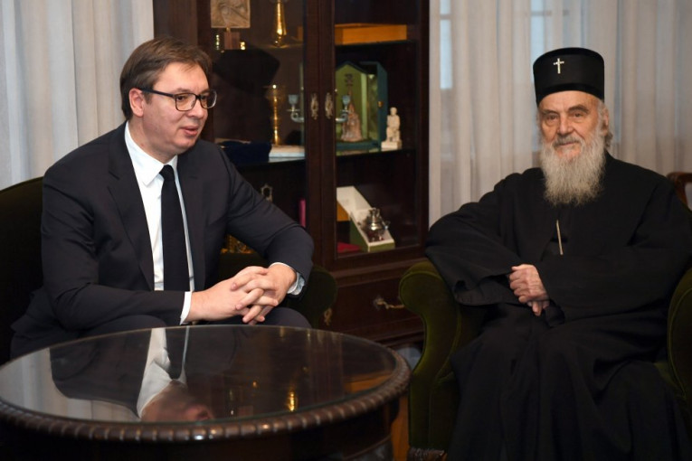 Vučić završio sastanak sa patrijarhom Irinejom