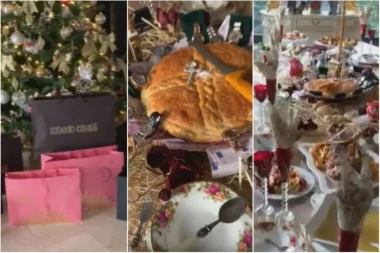 (VIDEO) Brutalno bahaćenje na Božić: Česnicu okitio evrima i roleksima?!