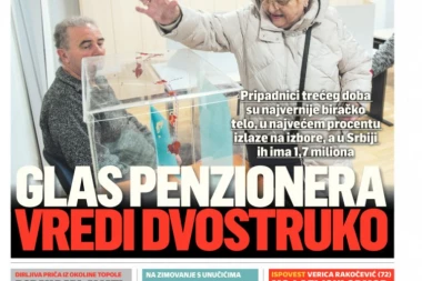 Srpski telegraf poklanja dodatak "Penzioner"! Uz koga su najstariji taj dobija izbore