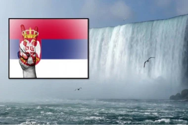 Nijagarini vodopadi u bojama srpske zastave na Dan državnosti