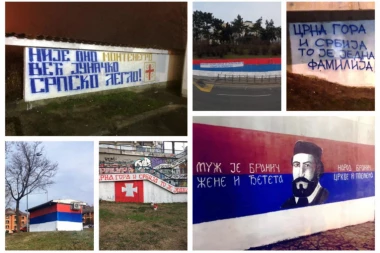 (FOTO) Nije ono Montenegro, već junačko srpsko leglo! Od Novog Beograda do Koteža ceo Beograd ofarban u bojama trobojke