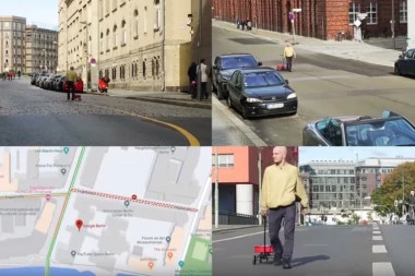 (VIDEO) Carski! On je smislio kako da prevari Gugl Maps: Napunio je kolica telefonima i krenuo niz ulicu!