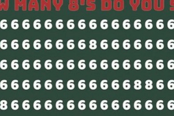 Nema šanse da pogodite: Koliko osmica vidite na slici?
