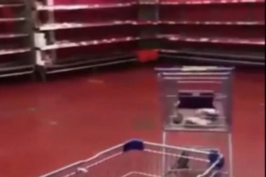 (VIDEO) Rafovi u doba korone: Sablasan prizor ispražnjenih polica u Moskvi!