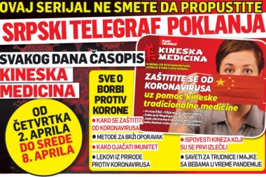 Srpski telegraf svakoga dana poklanja časopis "Kineska medicina"