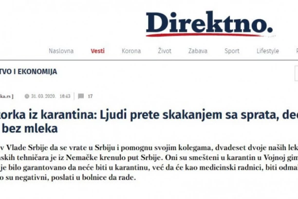 Đilasovi portali lažu i šire paniku
