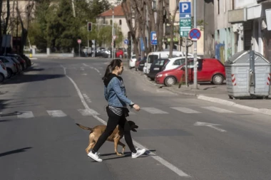 (FOTO) Kuče kao ausvajs za policijski čas! Vlasnici prošetali ljubimce i protegli svoje noge