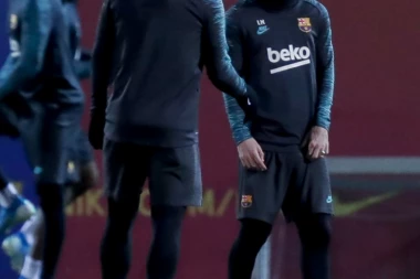 (FOTO) Magija Mesija na treningu Barselone
