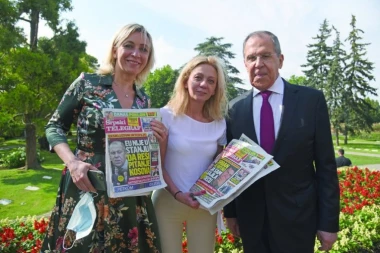 Lavrov iz Beograda nosi Srpski telegraf: "Želim vam da uvek budete srećni!"