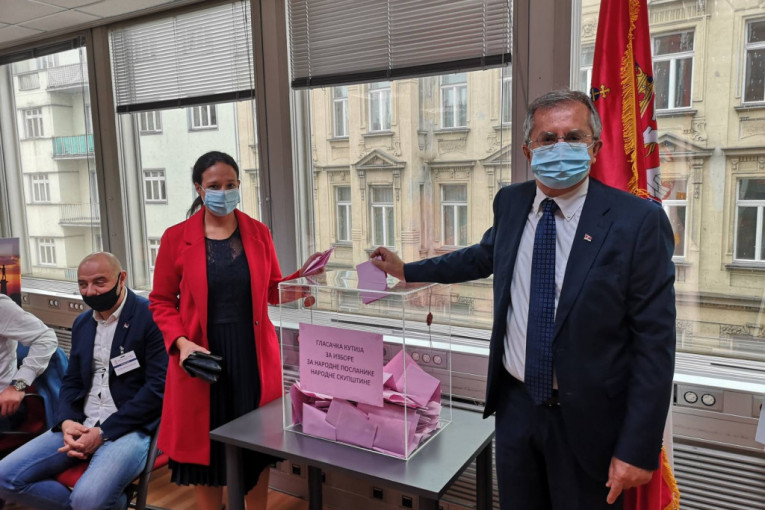 Ambasador Srbije u Austriji Nebojša Rodić glasao je danas sa suprugom u Beču