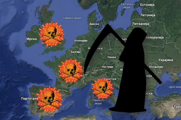 Mapa smrti! U ovim delovima Evrope korona kosi sve pred sobom